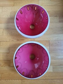 dva lustry - přejímané sklo + křišťálové ověsy - 5