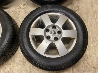 ALU KOLA ŠKODA R15 5x112 SE ZIMNÍMI PNEU BARUM 195/65R15 - 5