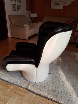 Designové křeslo Joe Colombo Elda Lounge Chair, 60. léta, bí - 5