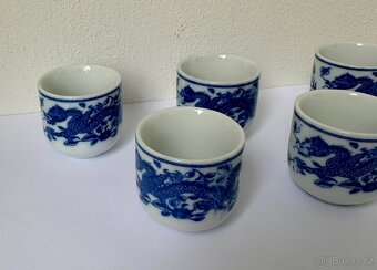 Porcelánové kalíšky Jing Jang motiv - Čína - 5