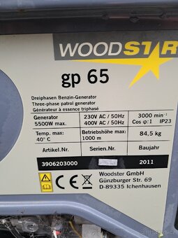 3 frázová elektrocentrála Woodstar GP 65 - 5