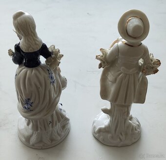 Prodám Porcelánové sošky – Prodavač květin & Dáma se džbánke - 5