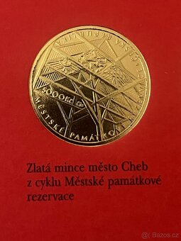 Zlato / zlatá mince město CHEB proof - 5