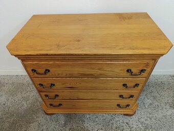 Rustikální šuplíková komoda, nábytek z masívu, - 5