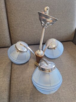 Starožitný lustr Art Deco / funkcionalismus - 5