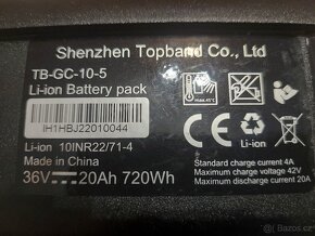 Baterie na horské kolo 36V 20 Ah 720 Wh - 5