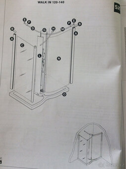 Sprchový kout Jacuzzi J-Tower Walk-in 120x90cm - 5