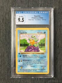 1st Edition Squirtle CGC 9.5 (PSA 10) Base Set Pokemon 1999. - 5