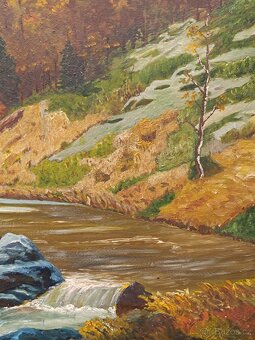 Obraz Josef Heryč, Podzimní peřeje, olej 62x85 - 5