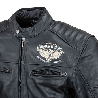 Kožená motobunda W-TEC Black Heart Wings Leather Jacket XL - 5