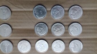 Stříbrné mince 66ks 5 RM říšské marky Třetí říše Ag 900/1000 - 5
