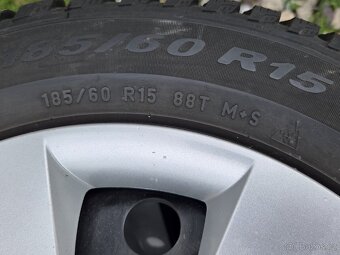 Pěkná zimní sada Škoda Fabia, Rapid 15" 5x100 185/60/15 - 5