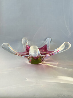 Mísa 33 cm, hutní sklo, Josef Hospodka Chřibská - 5