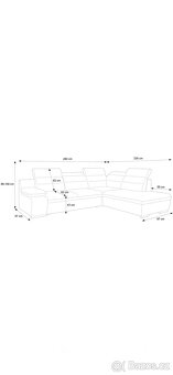 Krásná rohová sedací souprava Greco-pravý roh - 5