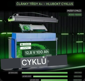 Akumulátor - baterie 12V 100Ah lifepo4 BMS - 5
