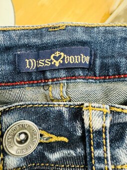 Boyfriend dámské džíny XS Miss bonbon - 5
