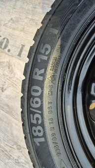 Zimní kola 185/60 R15 – originál VW, 5×112, ET39 - 5