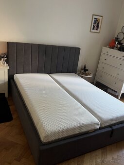 Postel HASLEV 160x200 cm s úlož.prostorem - 5