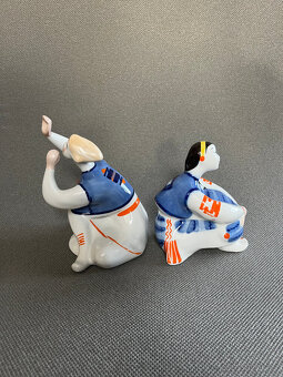 Porcelánové párové sošky Píseň, Korosten USSR - 5