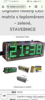 Led Matrix hodiny s  teploměrem (Hadex) Nové - 5
