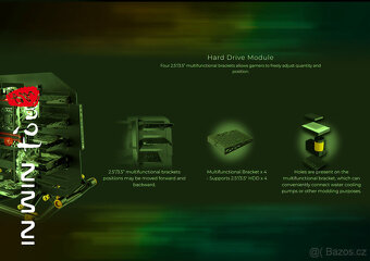 In Win D-FRAME 2.0 black/green + 1065W zdroj D-FRAME 2.0 - 5