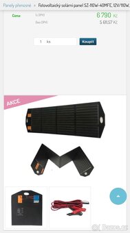 Solární panel 110W s měničem napětí - 5