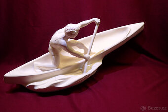 Kánoista na divoké vodě - socha - Bechyně - 5