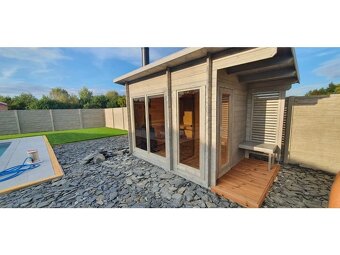 Venkovní finská sauna Hilden M 2x4m, 2 místnosti - 5