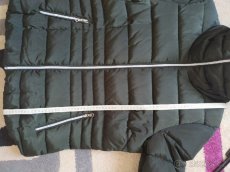 Zimní khaki prošívaná teplá bunda Lindex - 5