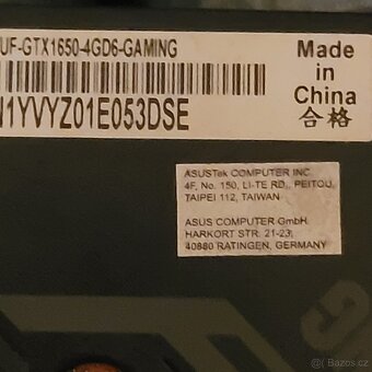 ASUS TUF GeForce GTX 1650 4GB GDDR6 - 5