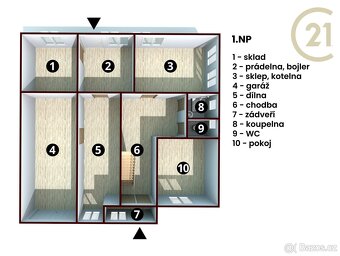 Rodinný dům Mouřínov u Bučovic 4+1 s garáží, zahradou a p... - 5