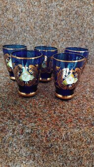 Krásná karafa modré sklo - 5