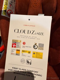 Prodám autosedačku Cybex (vajicko)Nová - 5