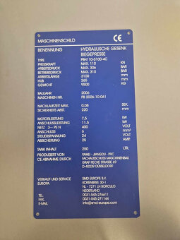 ohraňovací lis CNC SMD PBH 110/ 3100 - 5