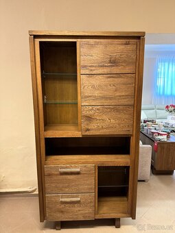 Dubová masivní vitrína/skříň - Master - 5