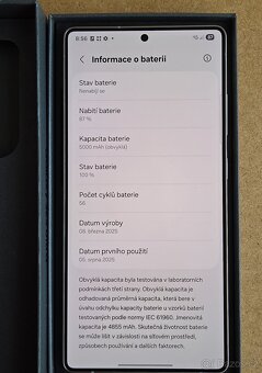 Samsung Galaxy S25 Ultra 256GB černý POUŽITO - 5