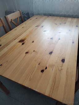 Jídelní stůl+4 židle masiv borovice - 5