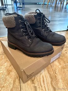 Zimní boty pravá kůže s přírodní kožešinou uvnitř - 5