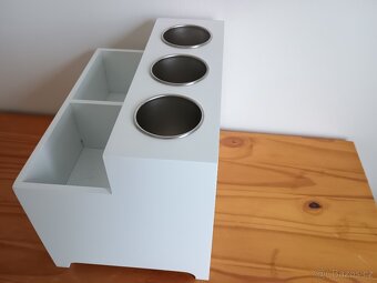 Organizér bílý dřevěný šperkovnice skříňka - 5