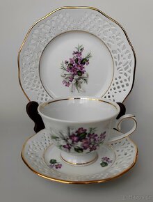 Vynikající porcelánové čajové trio Schumann Bavaria - 5