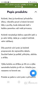 Proutěný kočárek pro panenky - 5