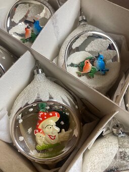 Staré vánoční ozdoby s vlepem - 5