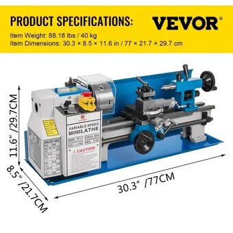 Soustruh kovový 550w - 5