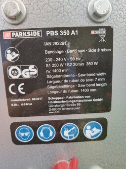 Pásová pila Parkside PBS 350 A1 - 5