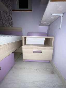 Dívčí dětský pokoj 7 dílů -postel, komoda, skříň, psací stůl - 5
