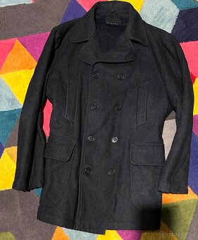 SISLEY LUXUSNÍ VLNĚNÝ ZIMNÍ PÁNSKÝ ELEGANTNÍ KRÁSNÝ KABÁT - 5