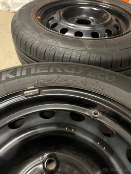 Plechová kola 15" + 7mm letní pneu Hankook 195/65 R15 - 5