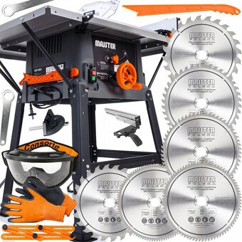 Stolní pila 2800W / 230V + 6 řezných kotoučů - 5