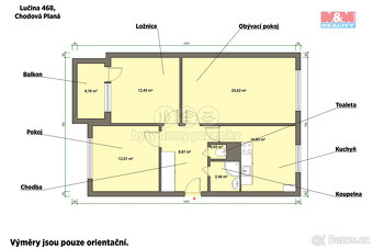 Pronájem bytu 3+1, 68 m², Chodová Planá, ul. sídliště Lučina - 5