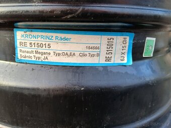 plechové disky 4x100 r15 Renault, Dacia - 5